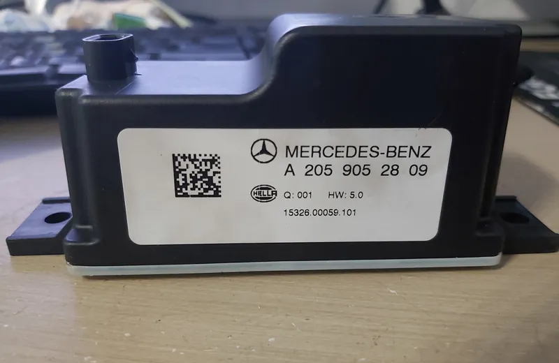 Mercedes-Benz auxiliary battery module removed for testing at Fangio Auto Hermanus