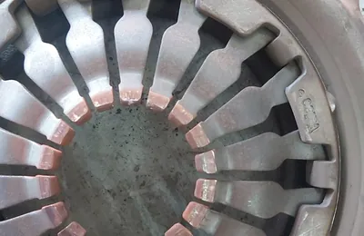 Clutch pressure plate removed for inspection