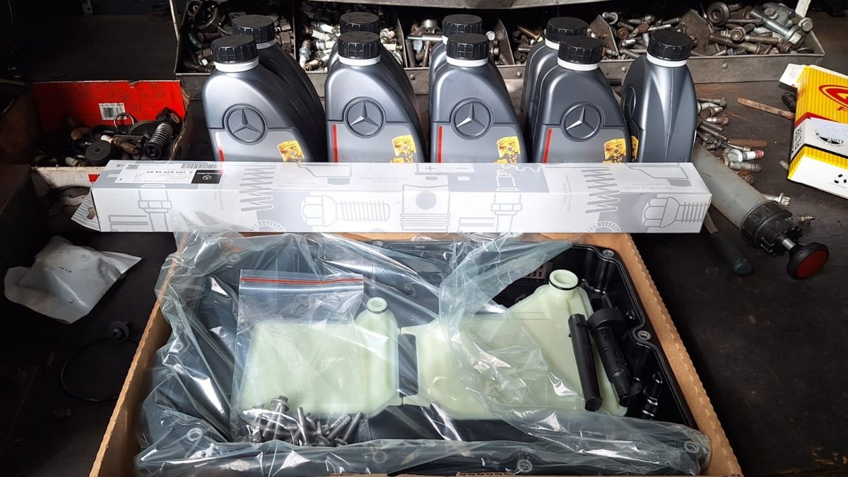 Genuine Mercedes-Benz oil, filter and service kit ready for an A or B service